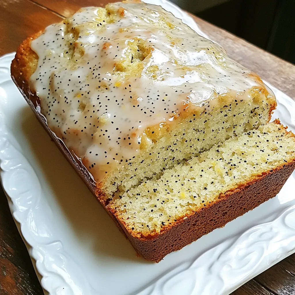 Glazed Lemon Poppy Seed Bread