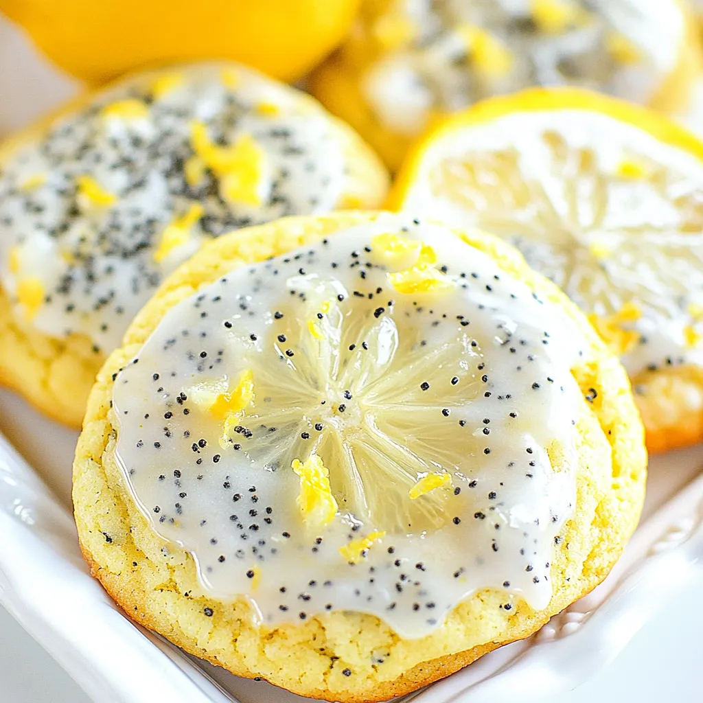 Glazed Lemon Poppy Seed Cookies