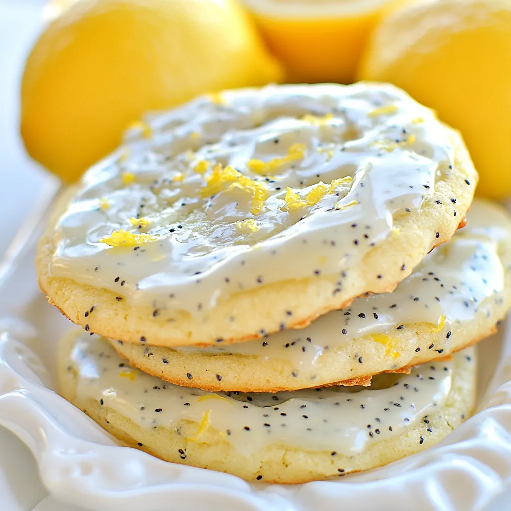 Glazed Lemon Poppy Seed Cookies