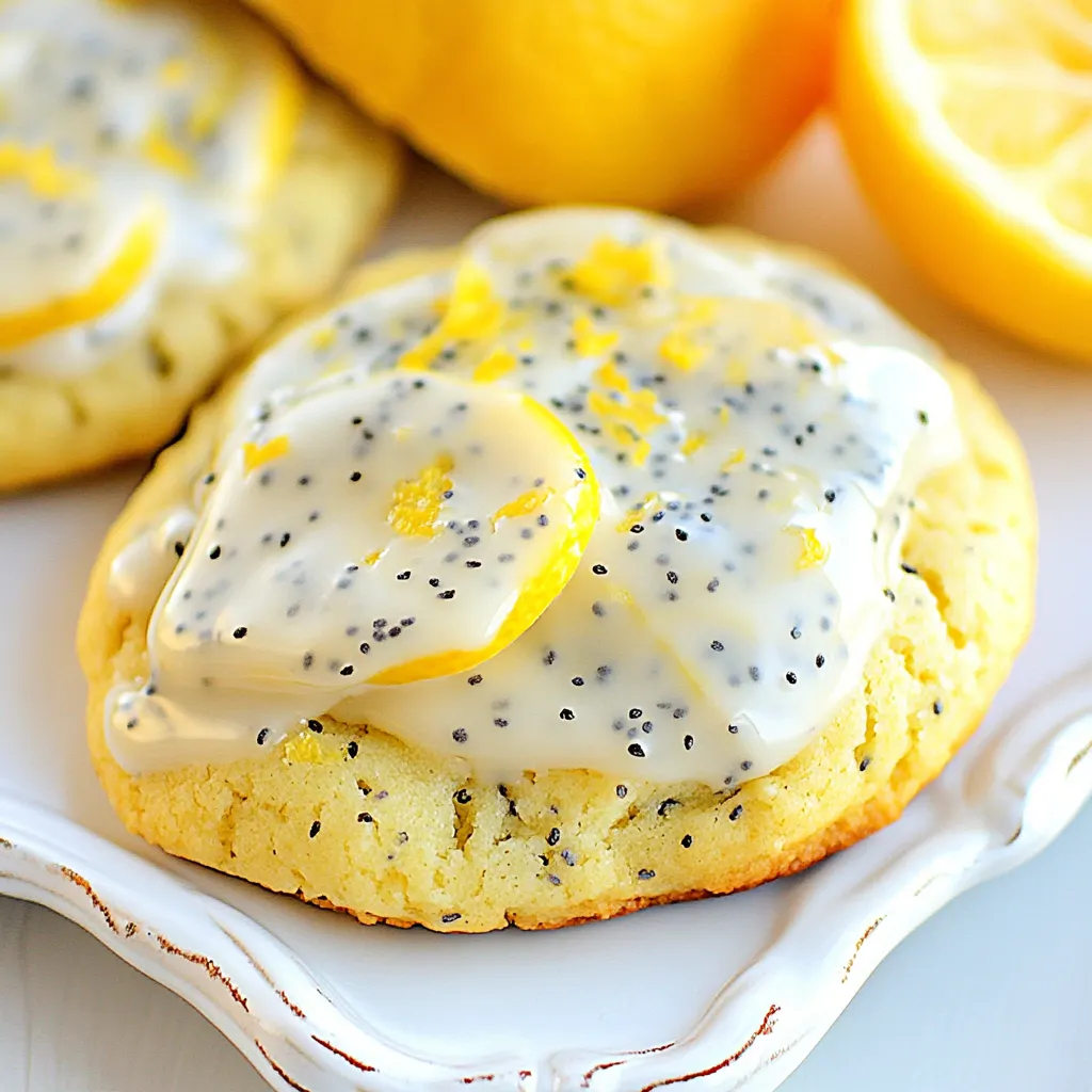Glazed Lemon Poppy Seed Cookies