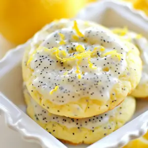 Glazed Lemon Poppy Seed Cookies