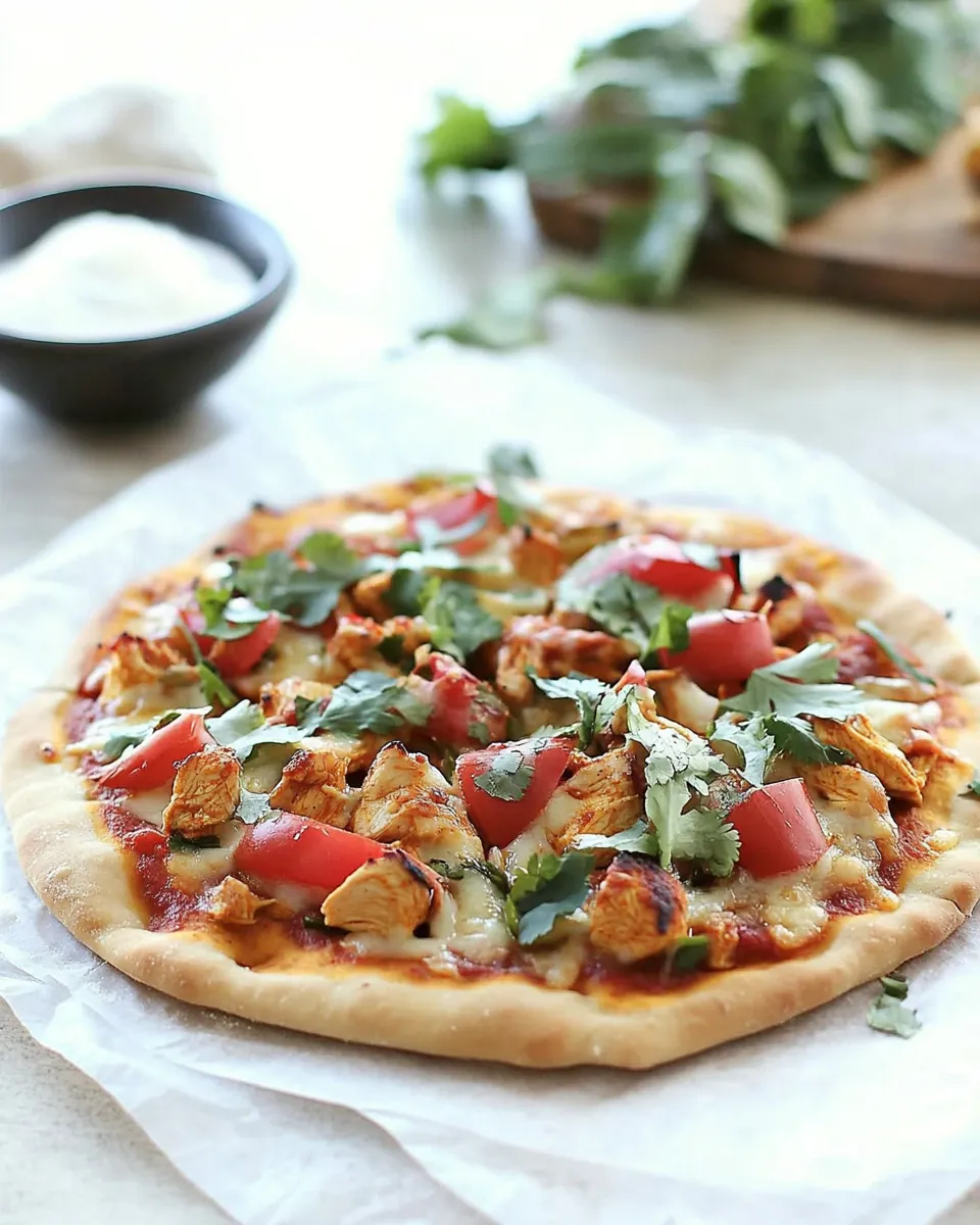 Gluten Free Chicken Tikka Masala Pizza