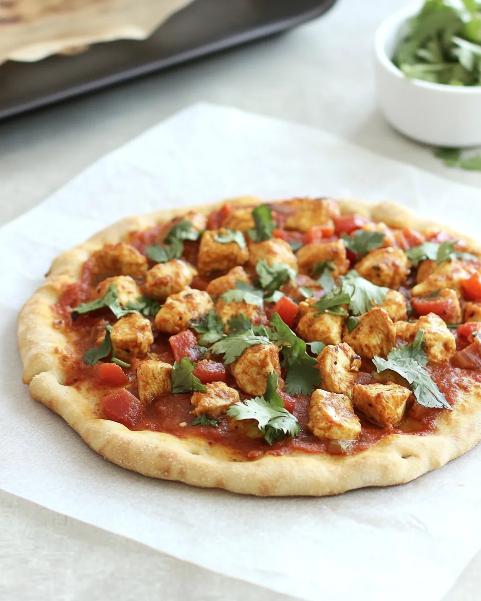 Gluten Free Chicken Tikka Masala Pizza