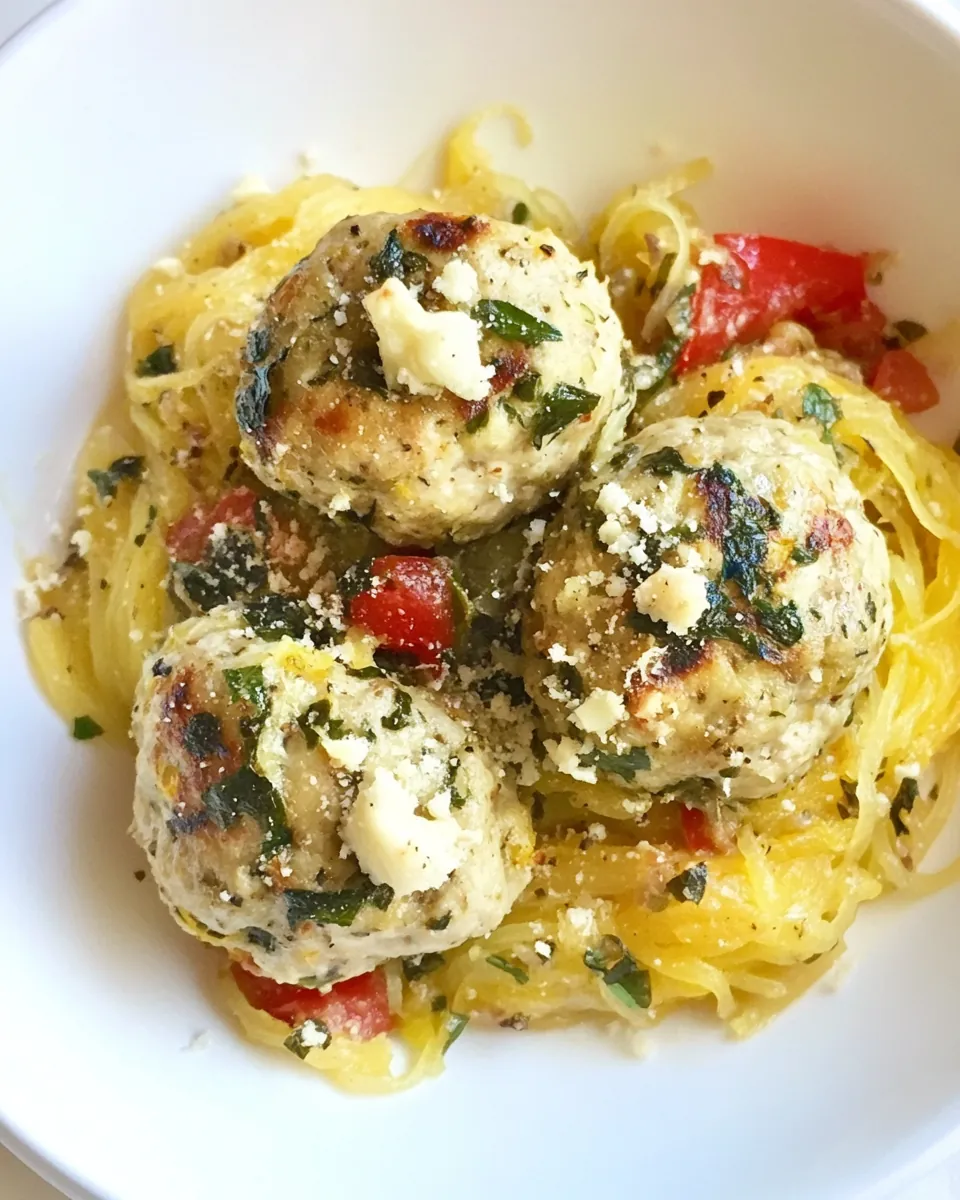 Goat Cheese Stuffed Chicken Meatballs