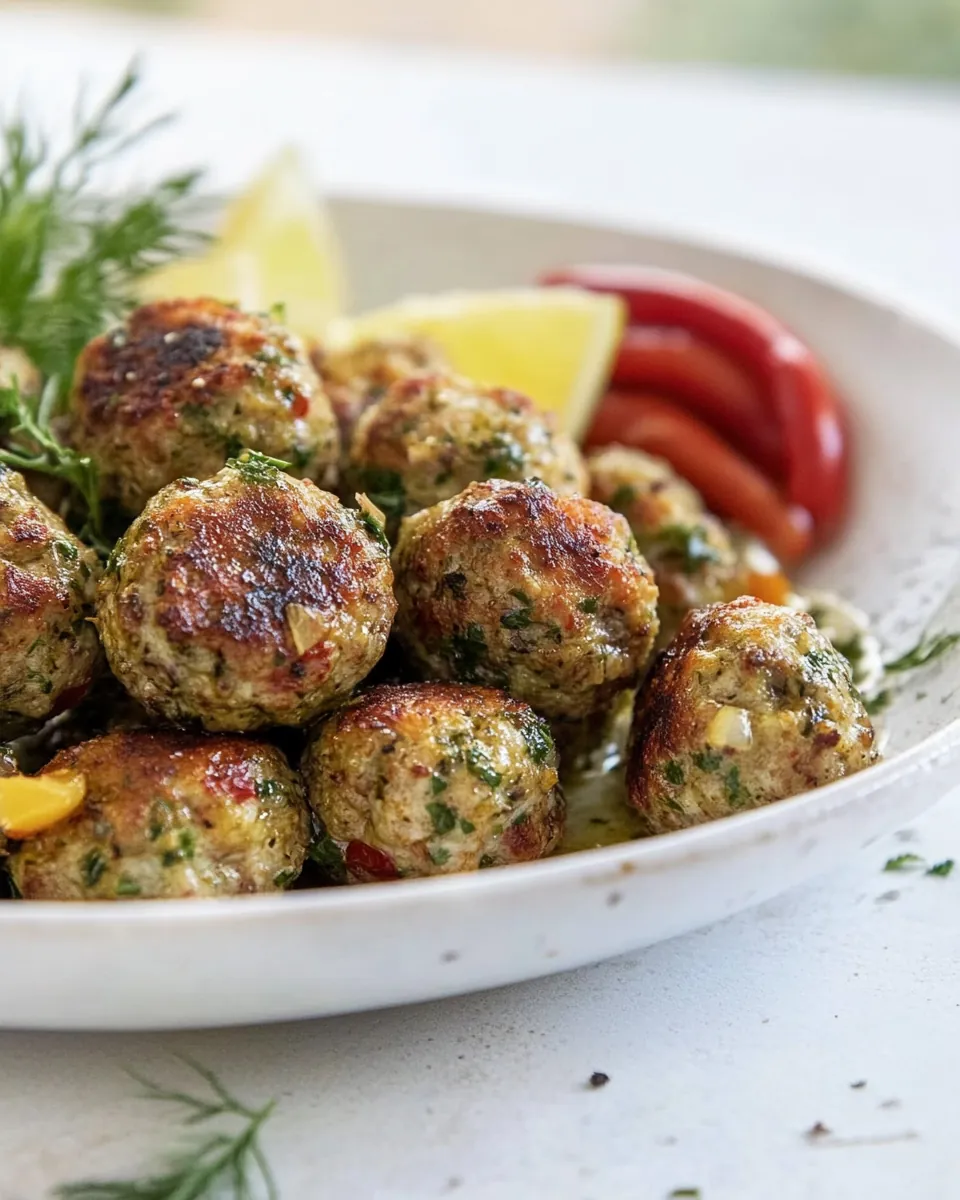 Greek Chicken Meatballs
