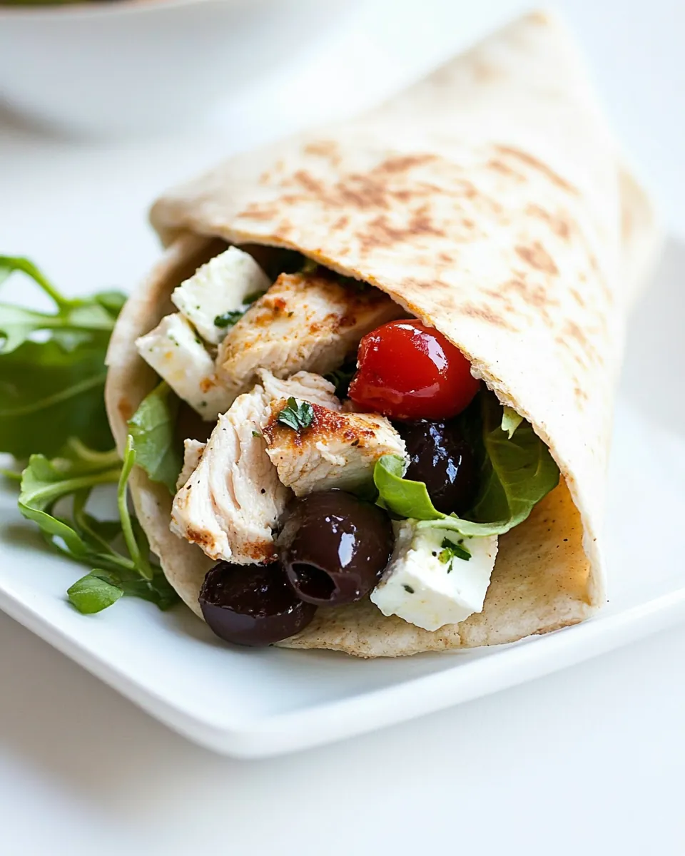 Greek Chicken Pita Wrap