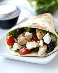 Greek Chicken Pita Wrap