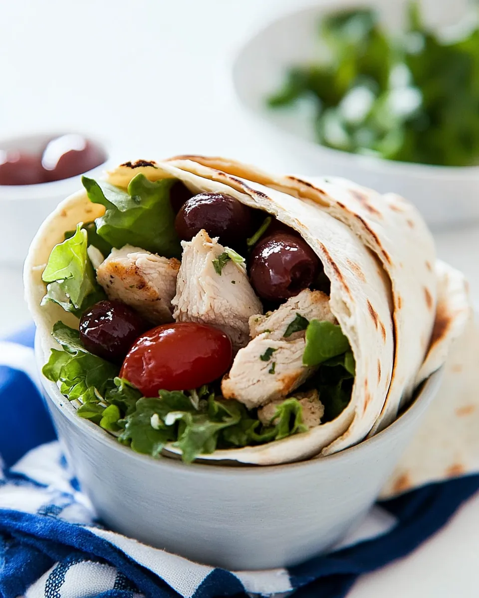 Greek Chicken Pita Wrap