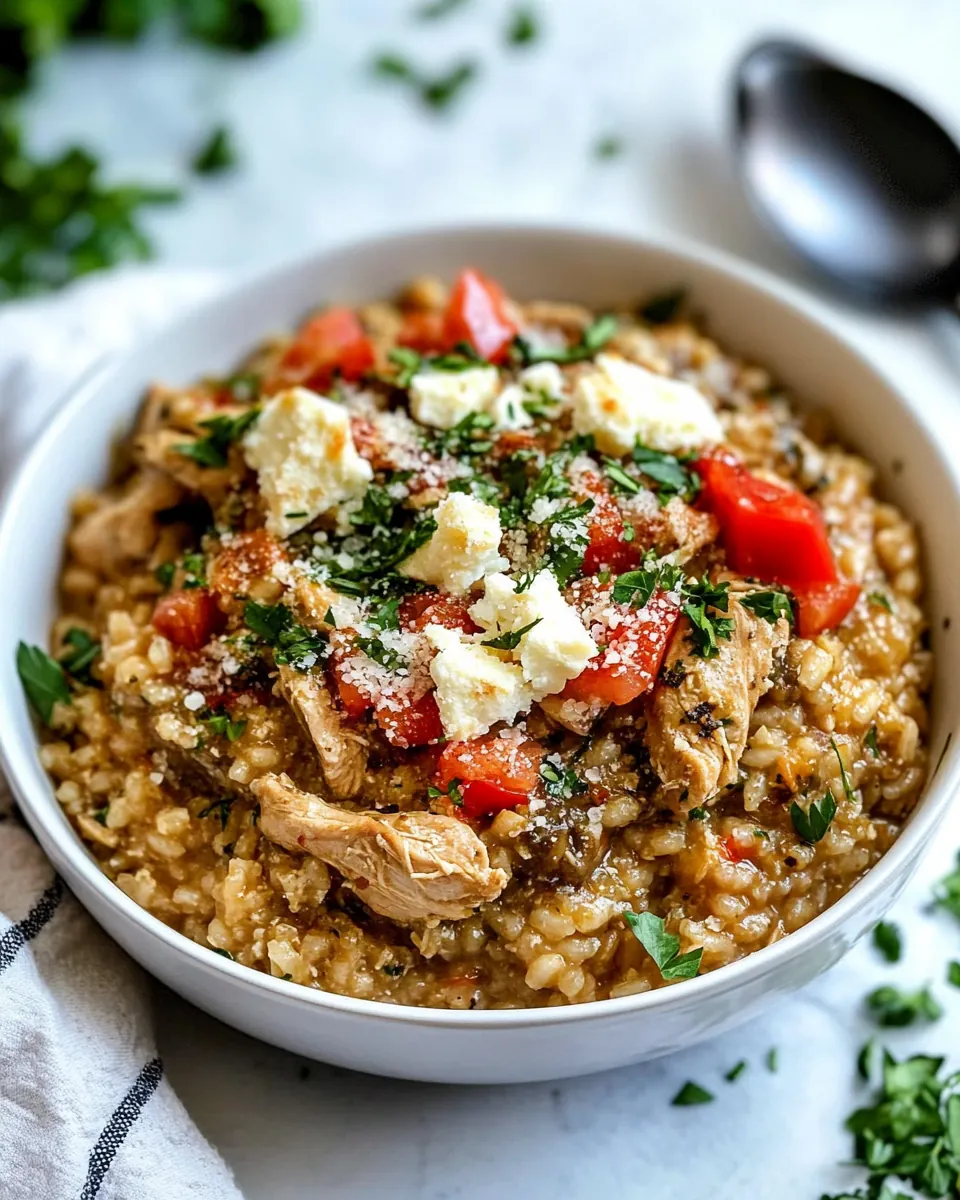Greek Chicken Risotto