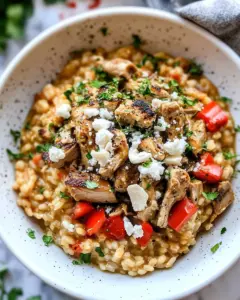 Greek Chicken Risotto