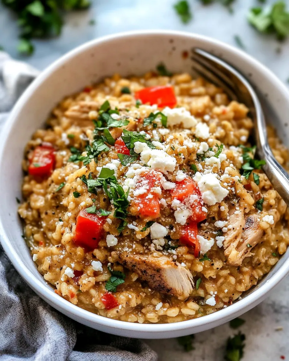 Greek Chicken Risotto