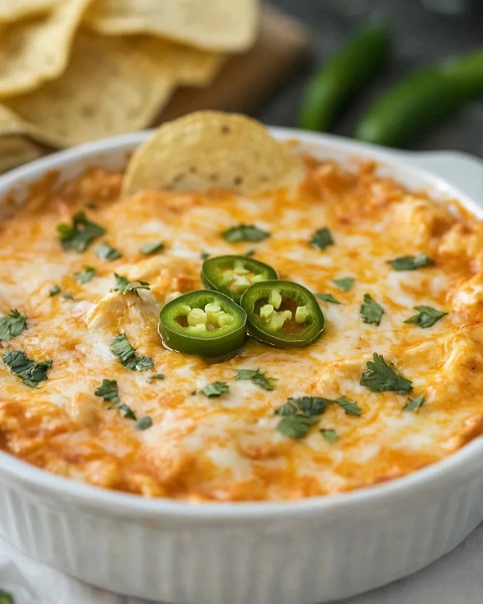 Green Chile Chicken Enchilada Dip
