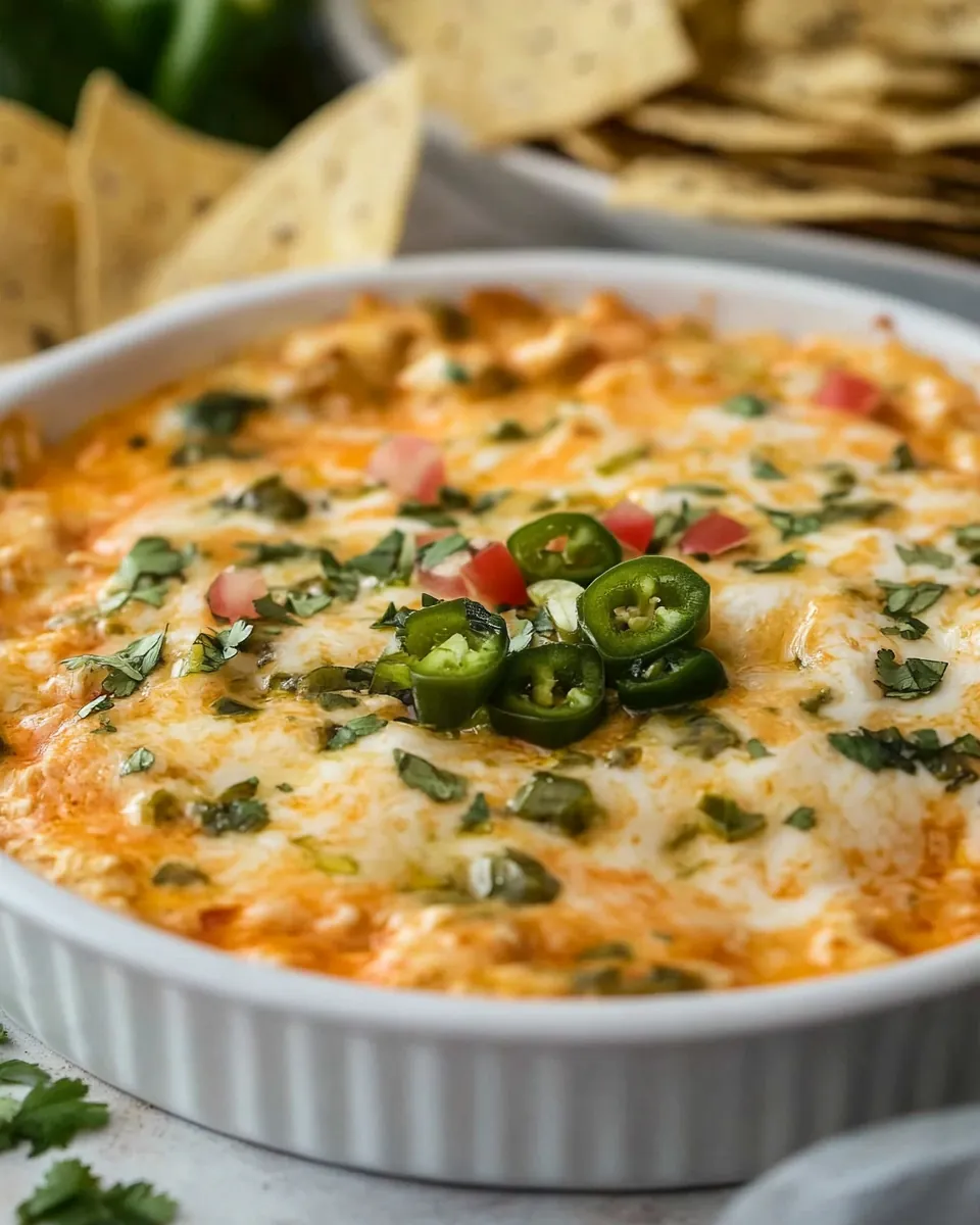 Green Chile Chicken Enchilada Dip