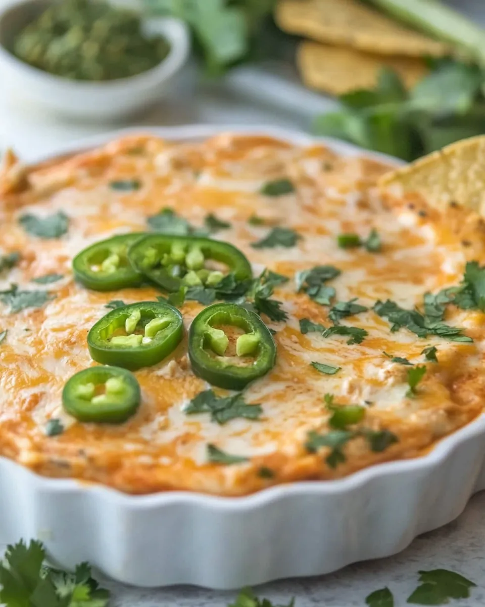 Green Chile Chicken Enchilada Dip