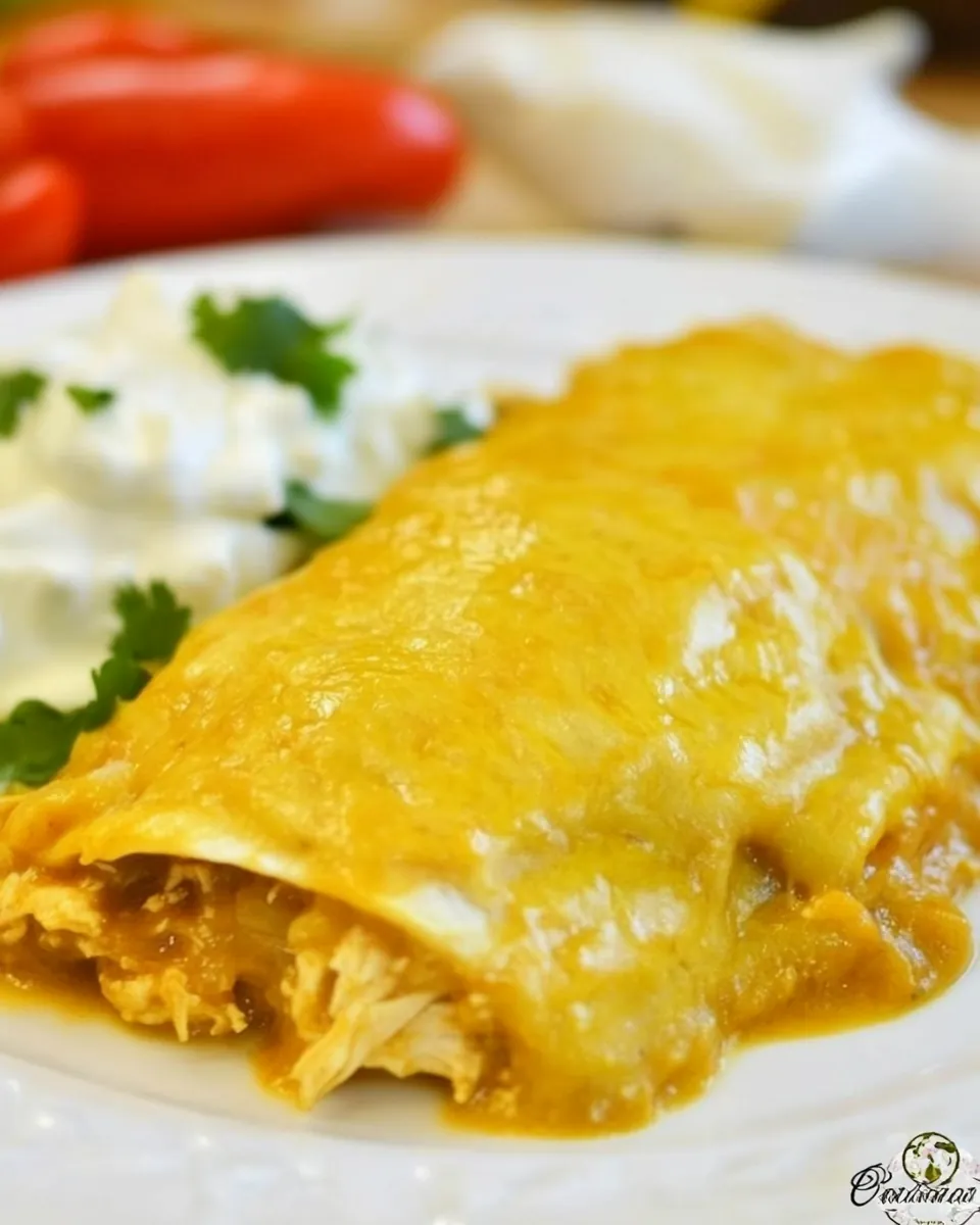 Green Chile Chicken Enchiladas