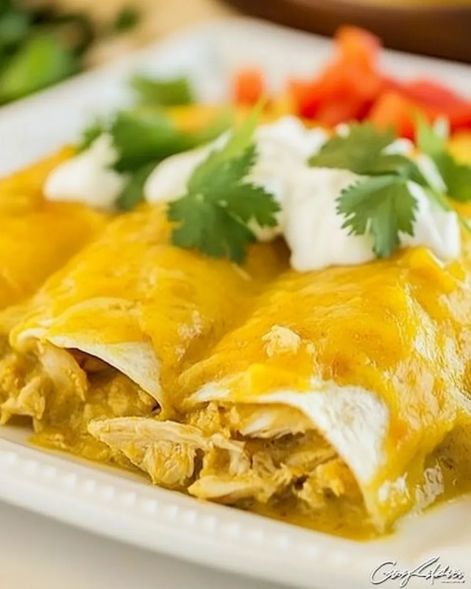 Green Chile Chicken Enchiladas