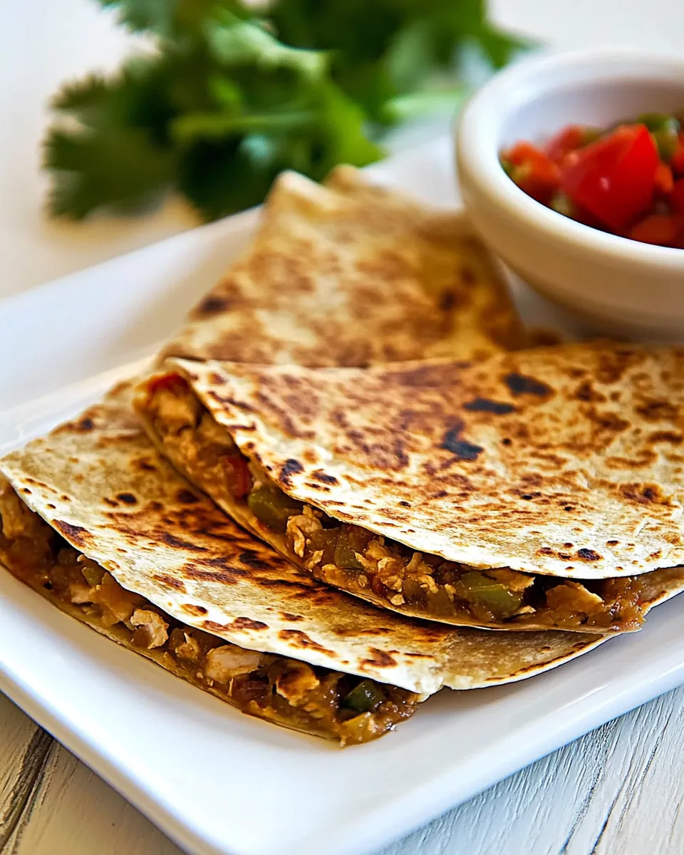 Green Chile Chicken Quesadillas