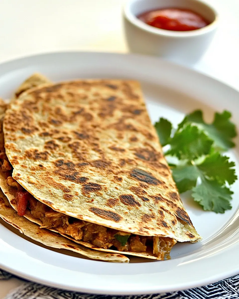 Green Chile Chicken Quesadillas