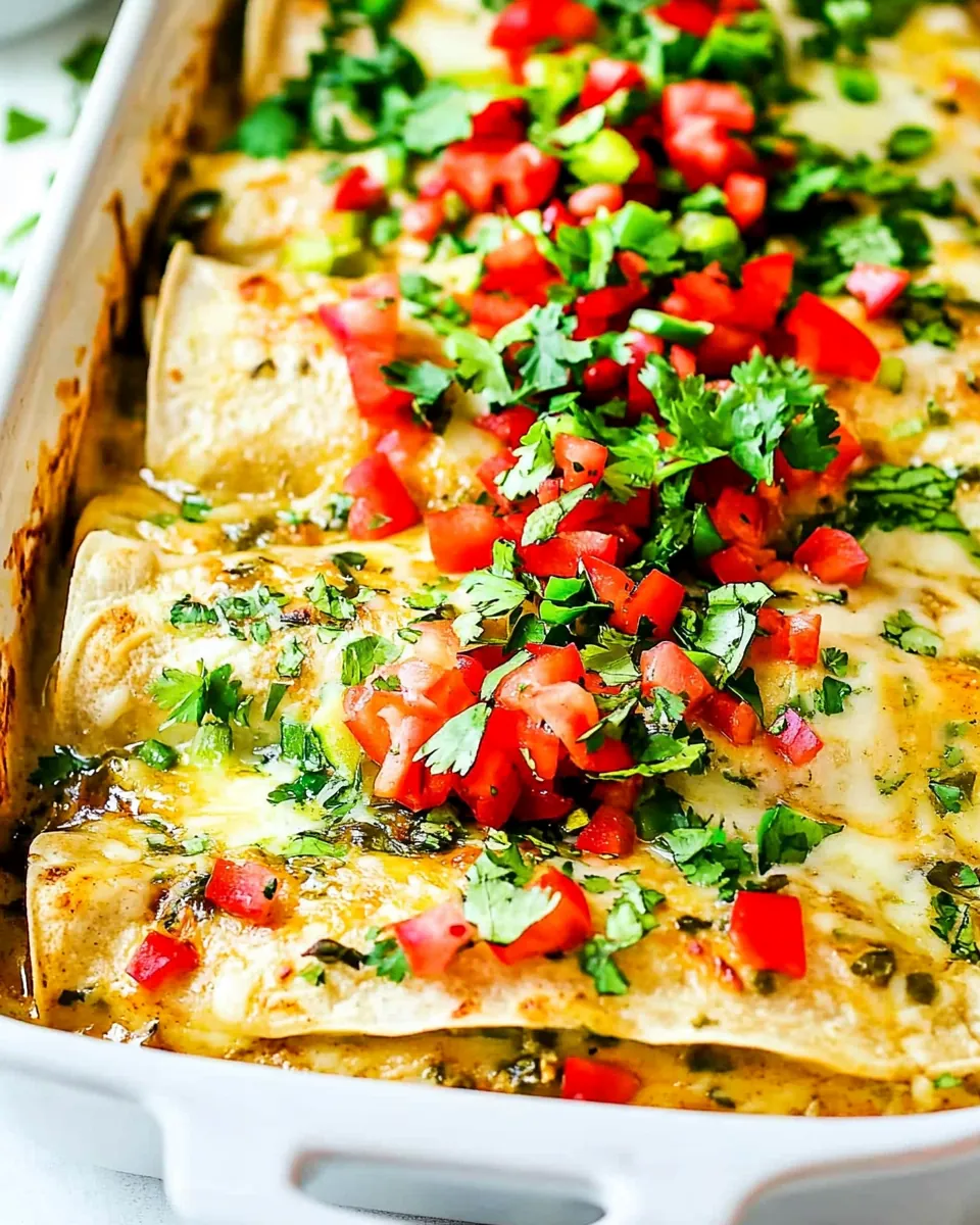 Green Chile Enchiladas with Chicken