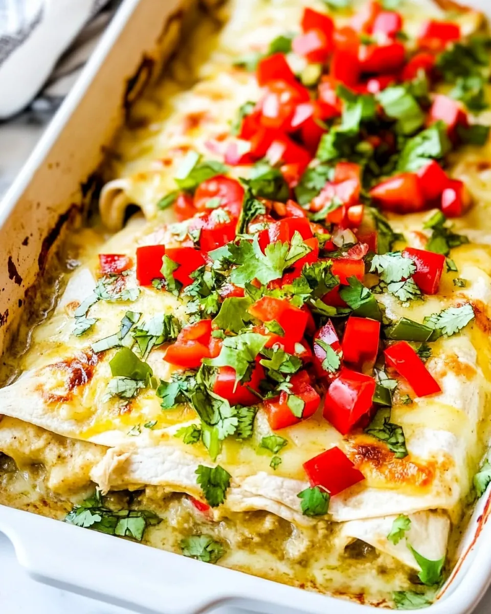 Green Chile Enchiladas with Chicken