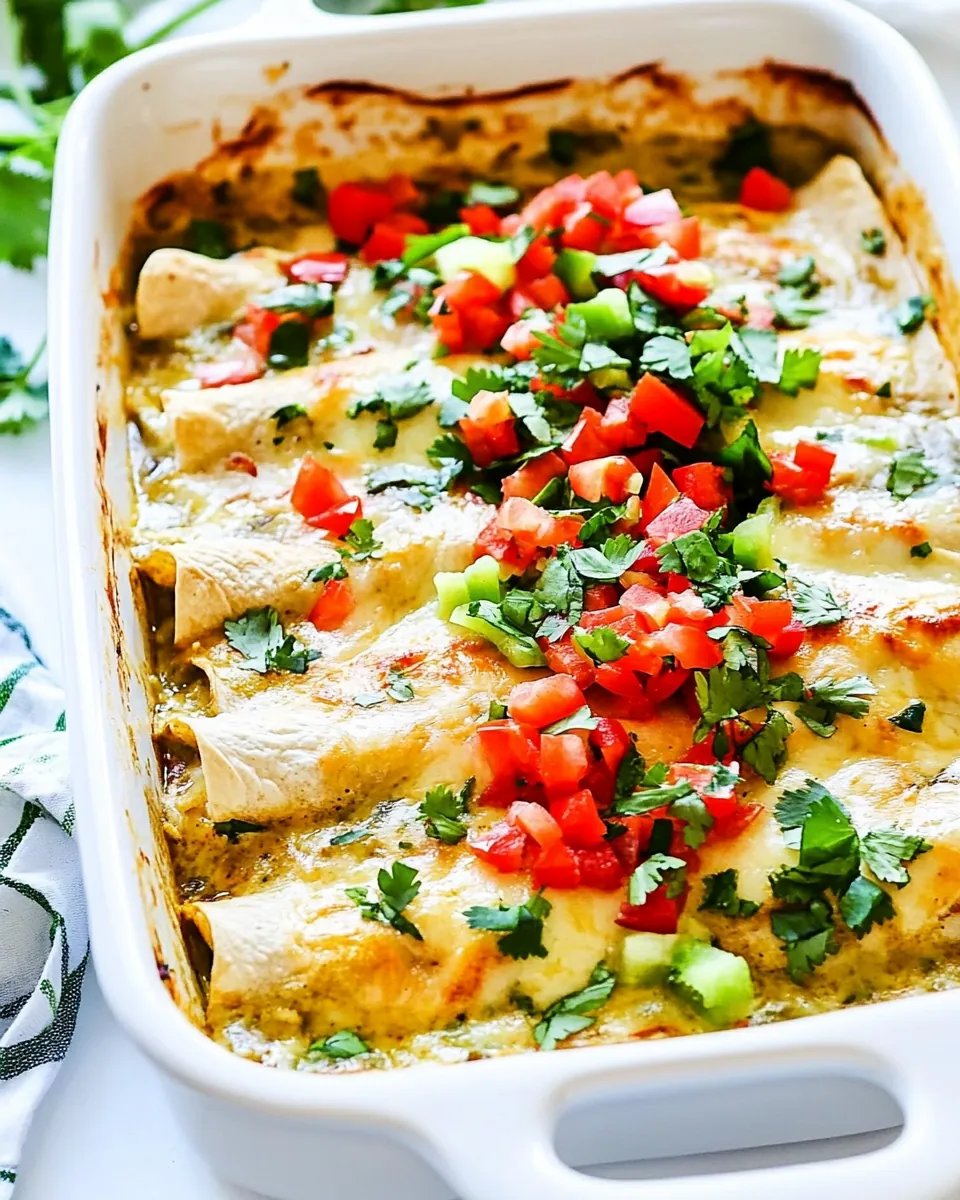 Green Chile Enchiladas with Chicken