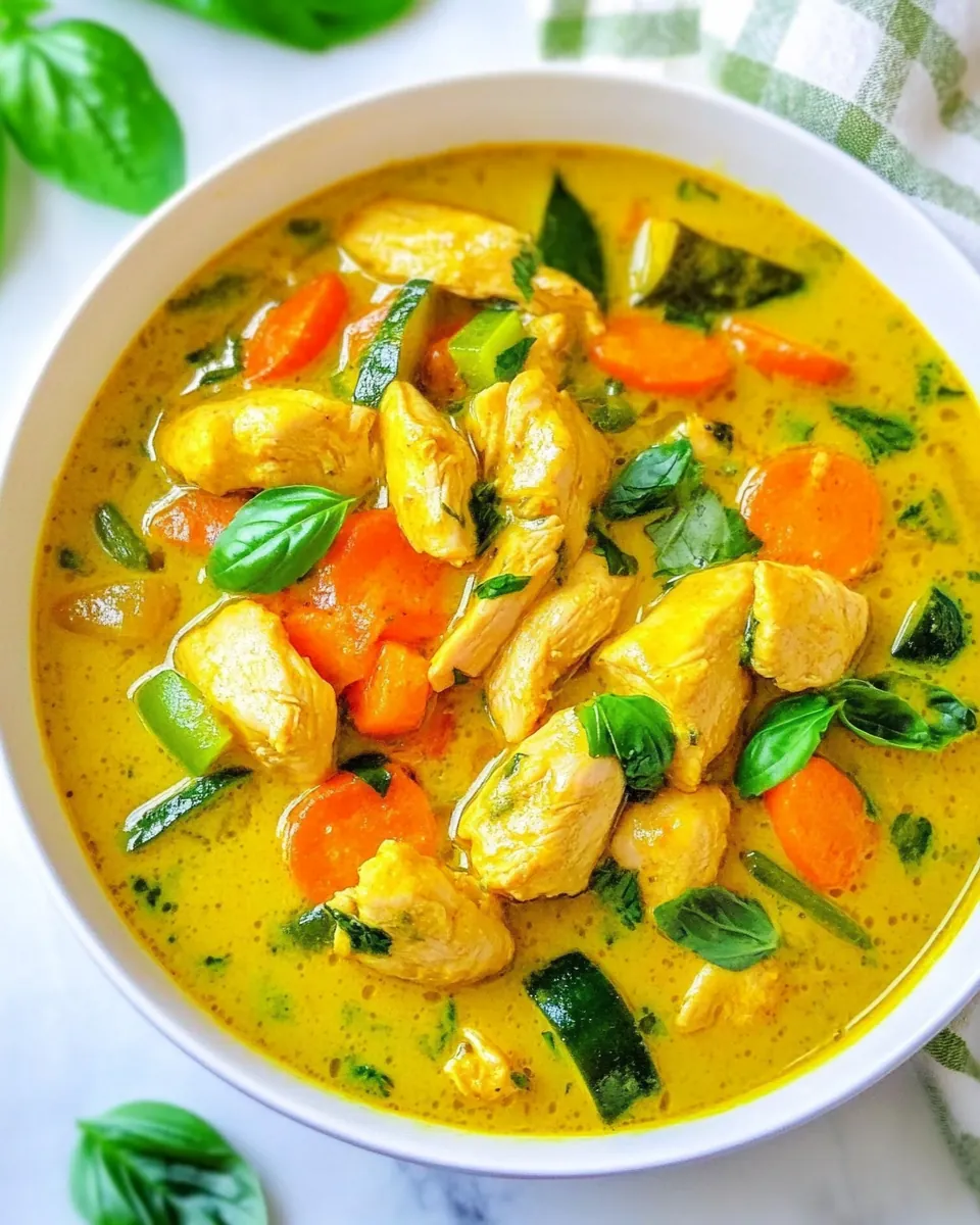 Green Thai Chicken Coconut Curry