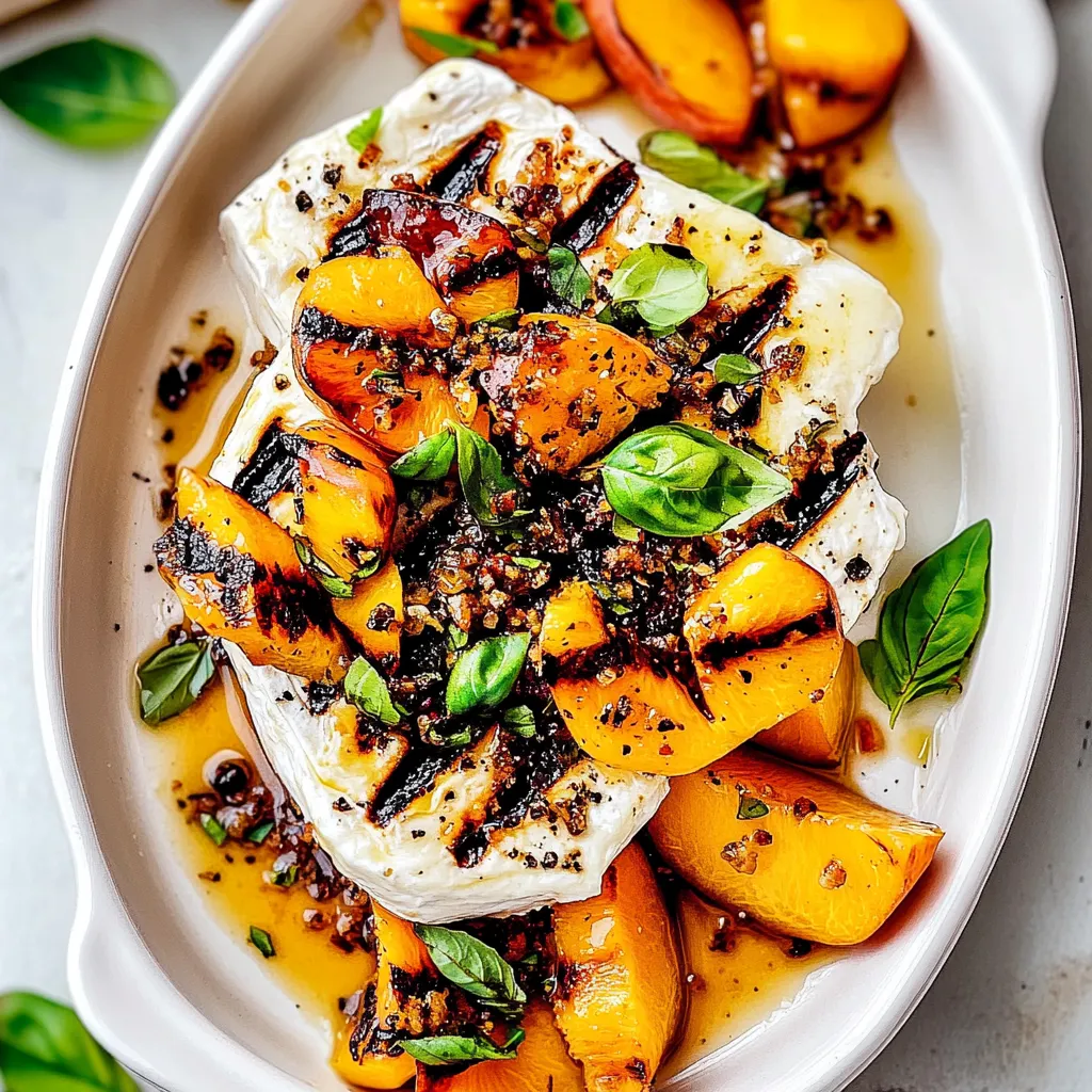 Grilled Brie with Peaches