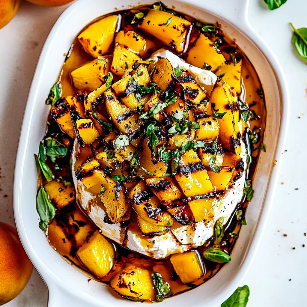 Grilled Brie with Peaches