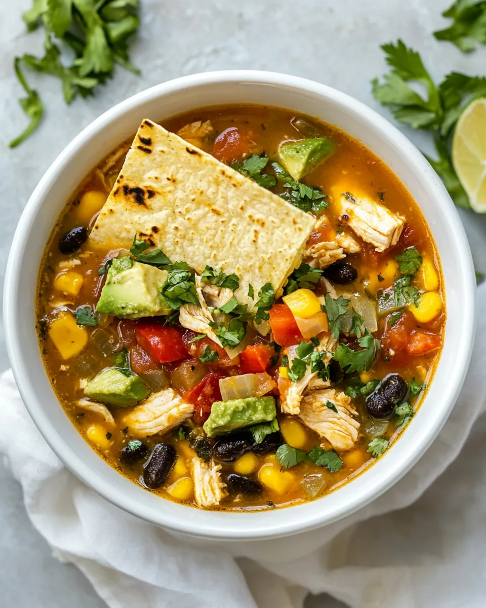 Grilled Chicken Tortilla Soup