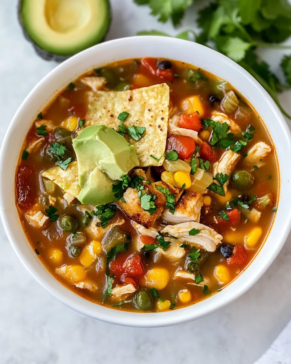 Grilled Chicken Tortilla Soup