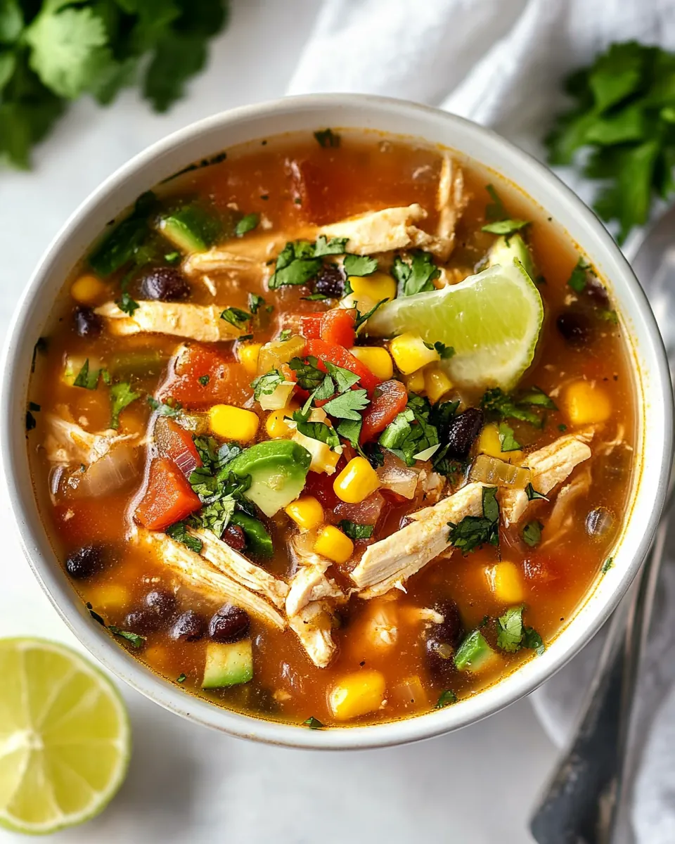 Grilled Chicken Tortilla Soup
