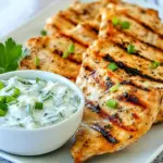 Grilled Chicken With Sour Cream And Onion Dip