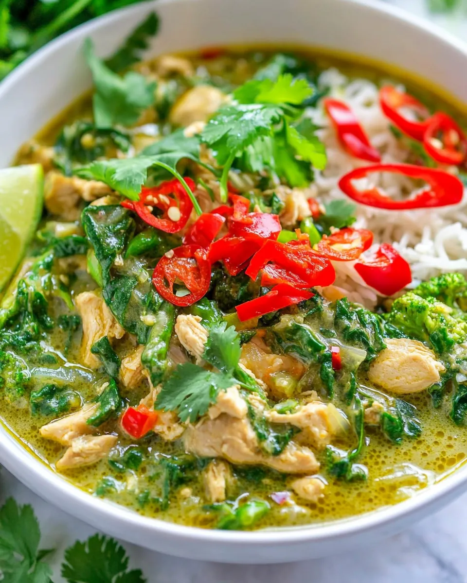 Ground Chicken Green Thai Curry