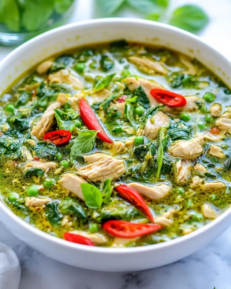 Ground Chicken Green Thai Curry
