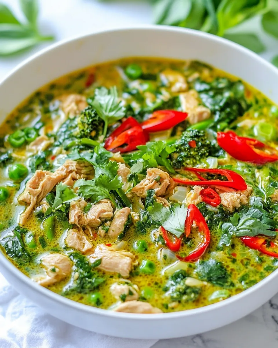 Ground Chicken Green Thai Curry