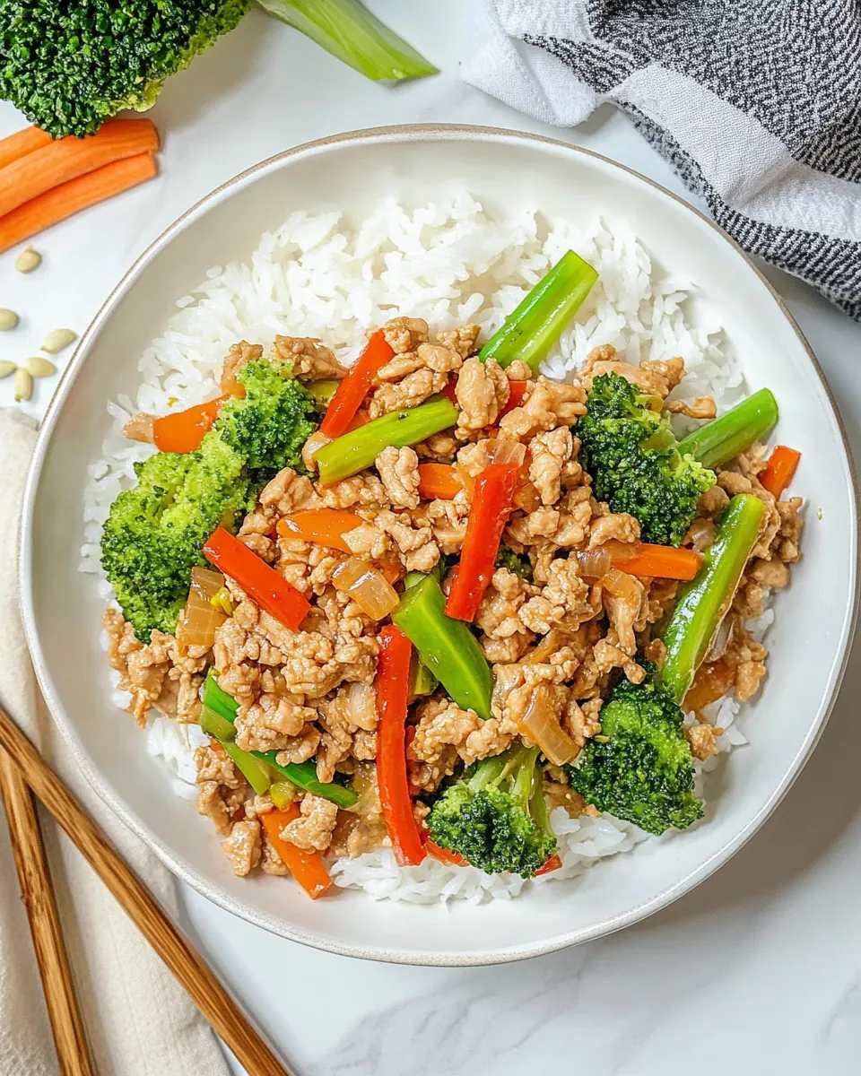 Ground Chicken Stir Fry