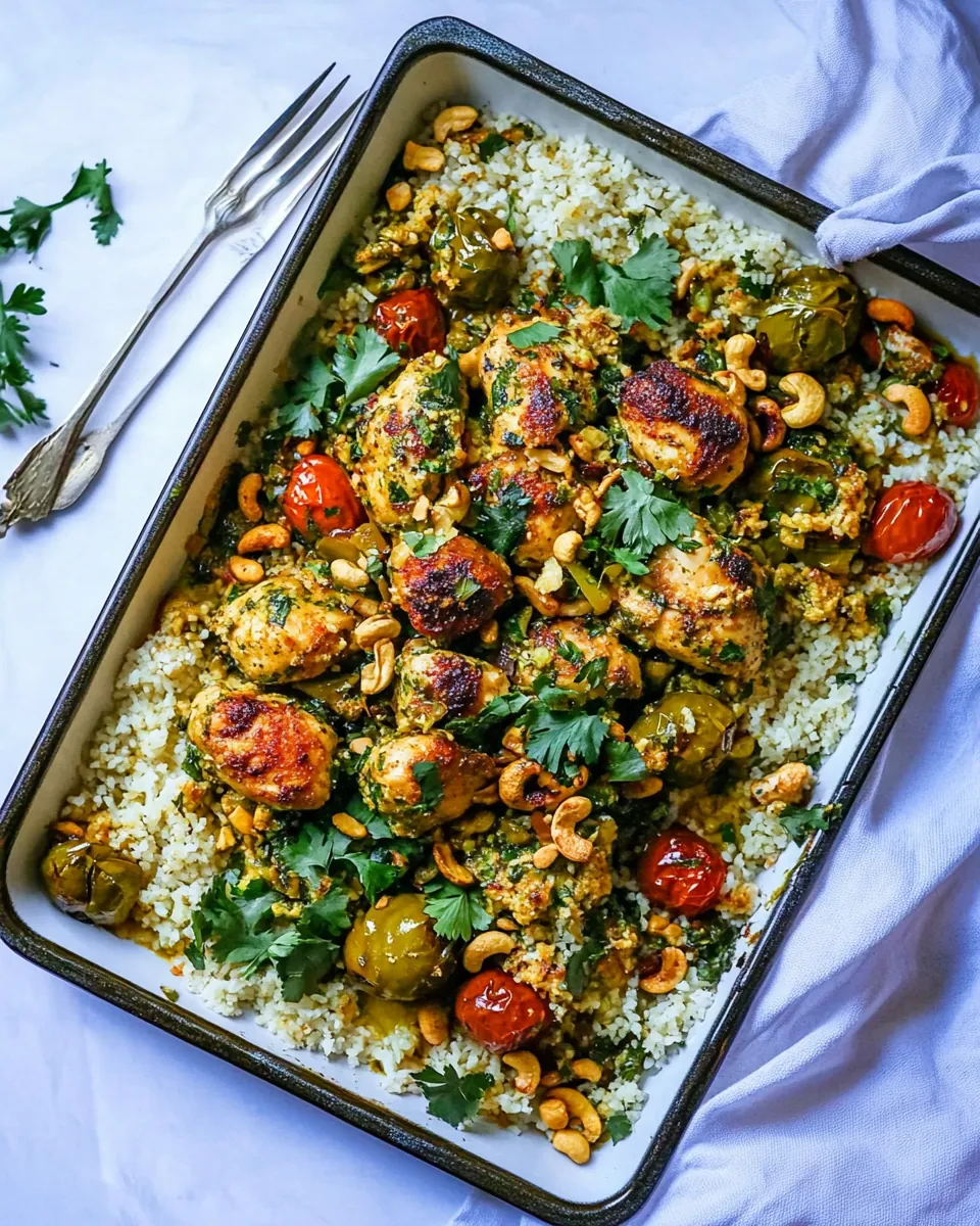 Healthy Cashew Chicken Sheet Pan Dinner