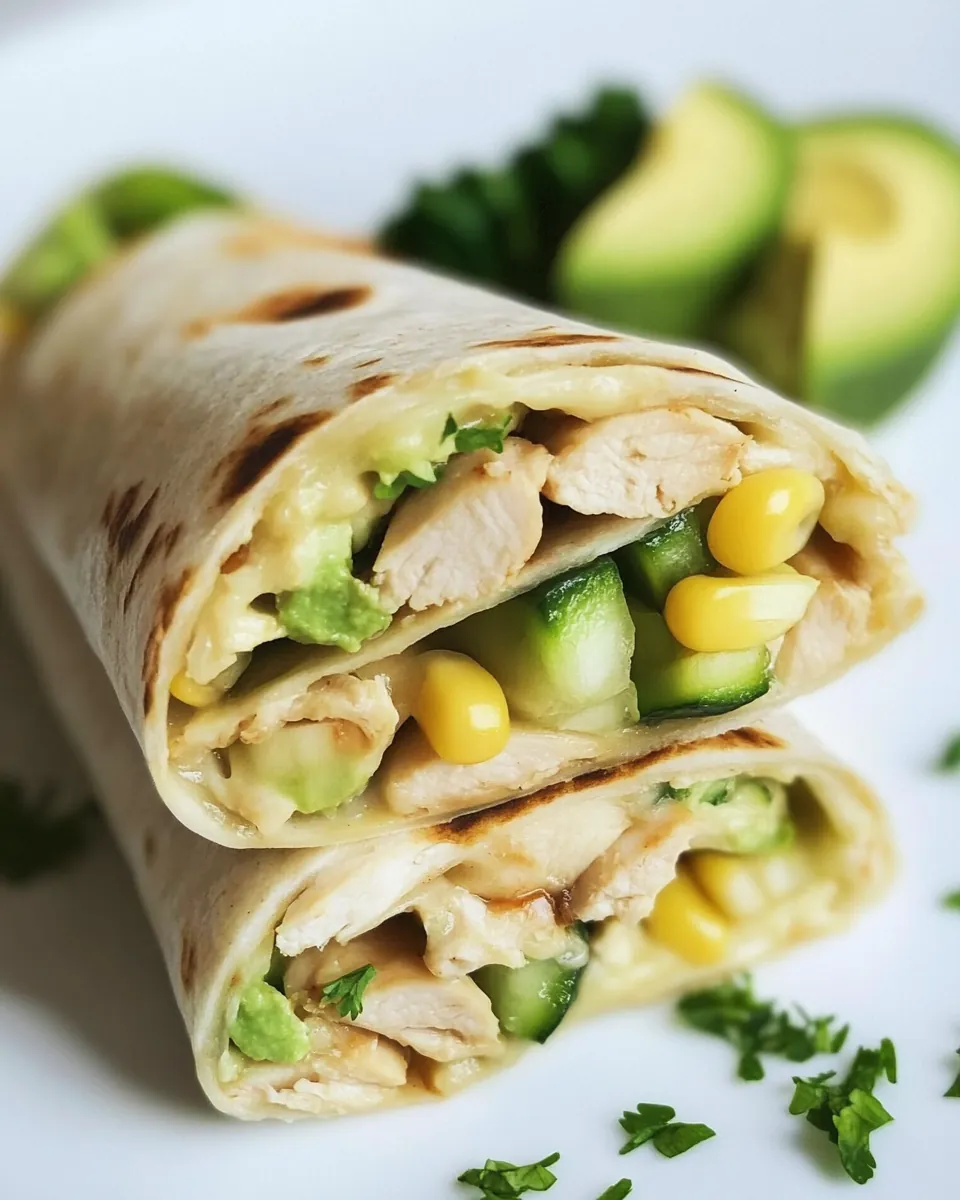 Healthy Chicken Burrito Wraps