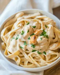 Healthy Chicken Fettuccine Alfredo