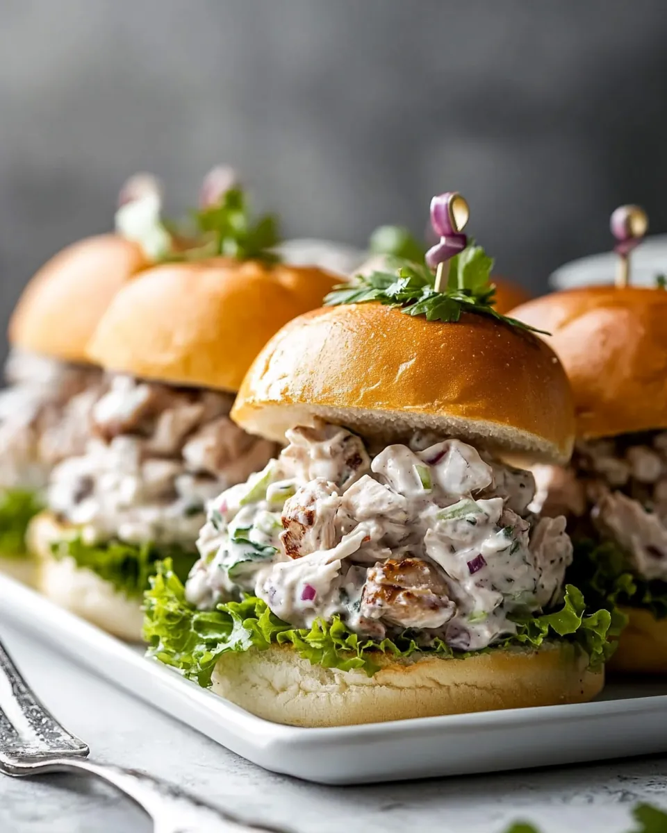 Healthy Chicken Salad Sliders