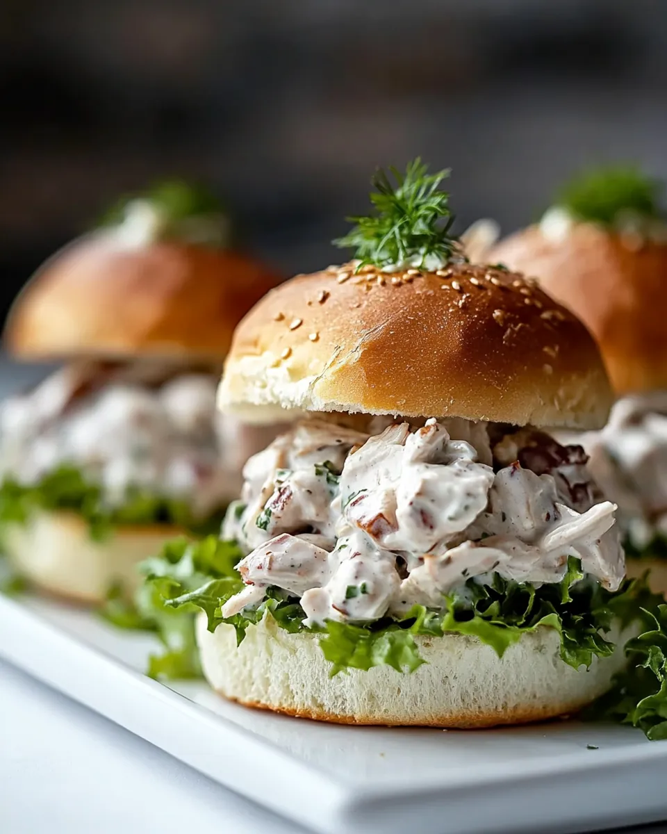 Healthy Chicken Salad Sliders