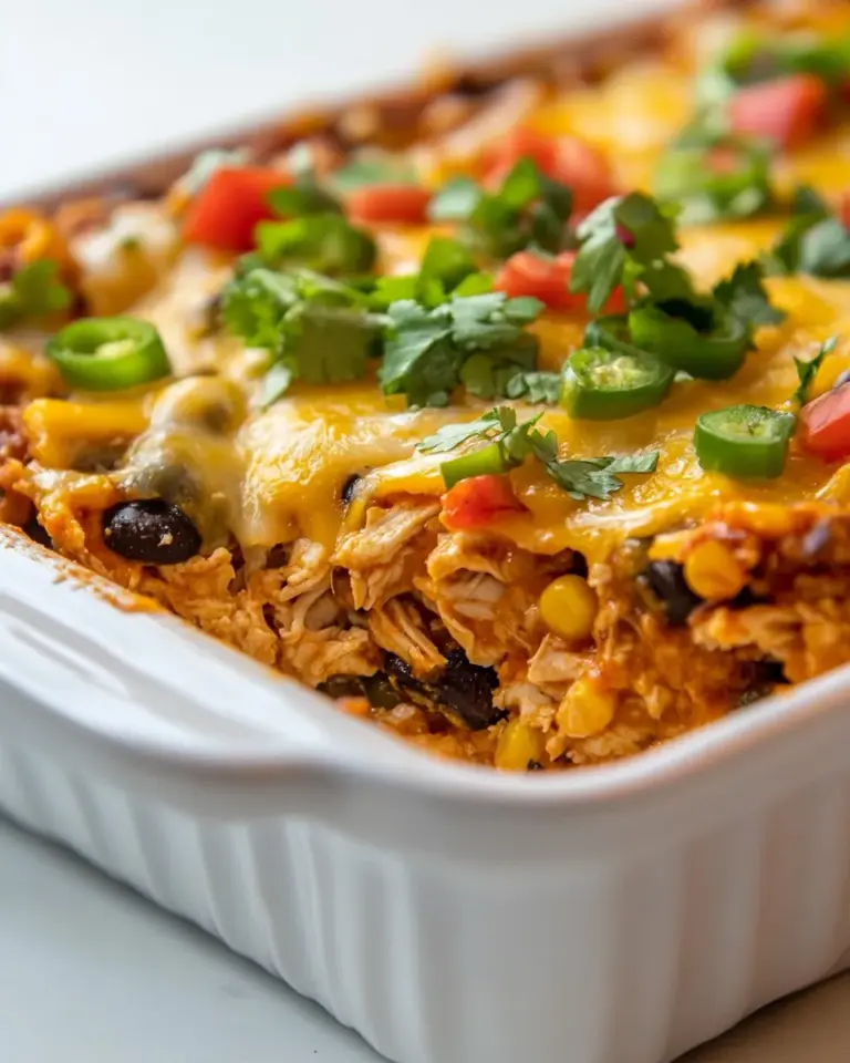 Healthy Chicken Taco Casserole