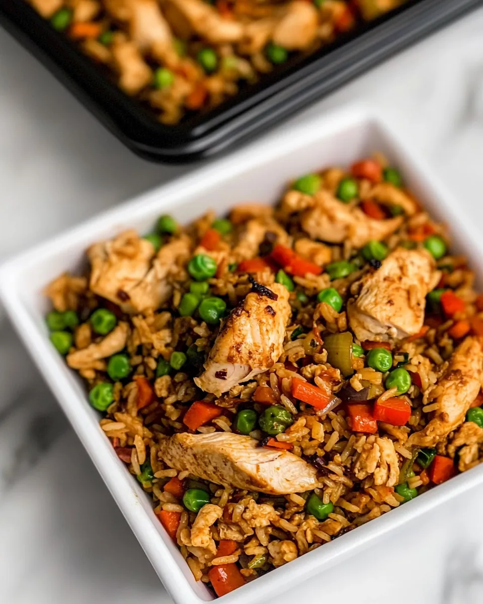 Healthy Chicken Veggie Fried Rice Meal Prep