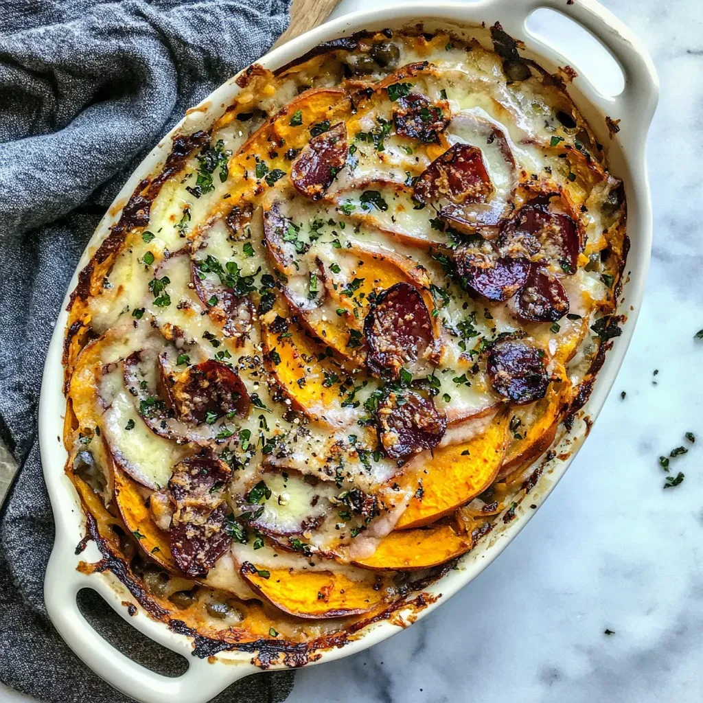 Healthy Scalloped Sweet Potato Casserole