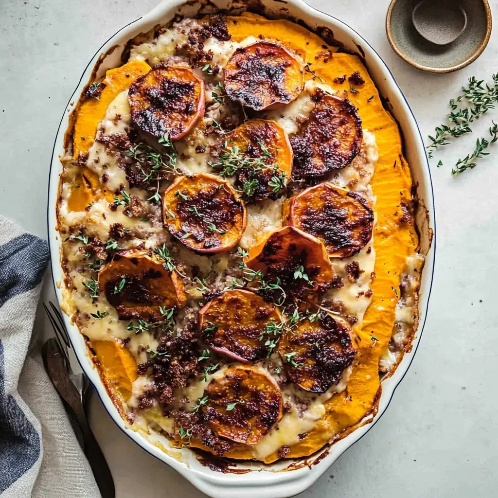 Healthy Scalloped Sweet Potato Casserole
