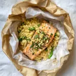 Herb Butter Salmon Couscous Parchment Packets