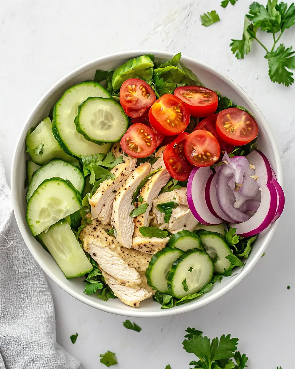 High Protein Hummus Chicken Salad