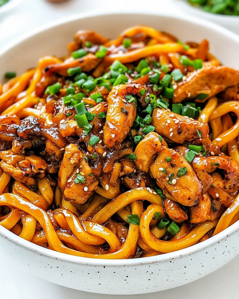 Hoisin Chicken Udon Noodles