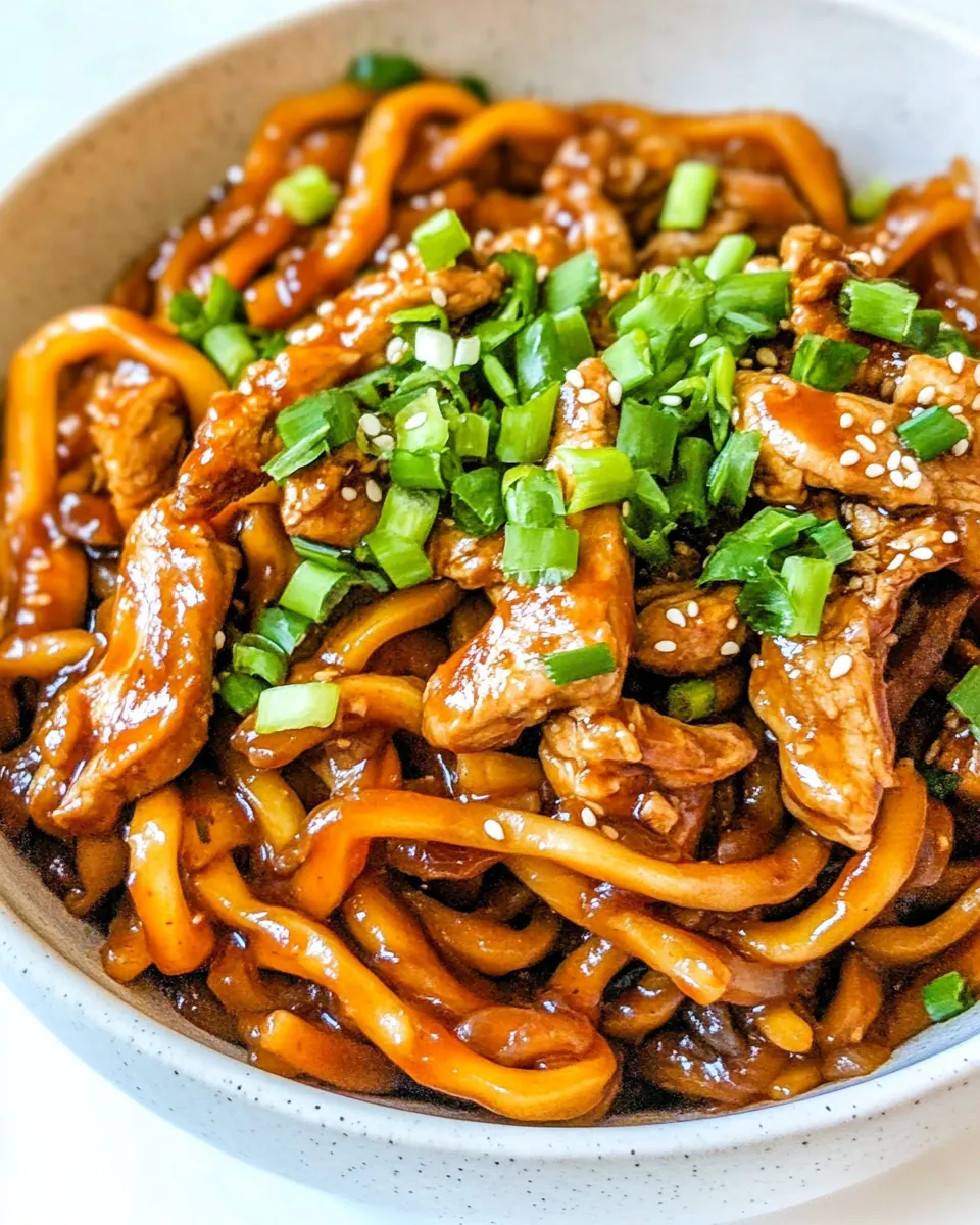 Hoisin Chicken Udon Noodles