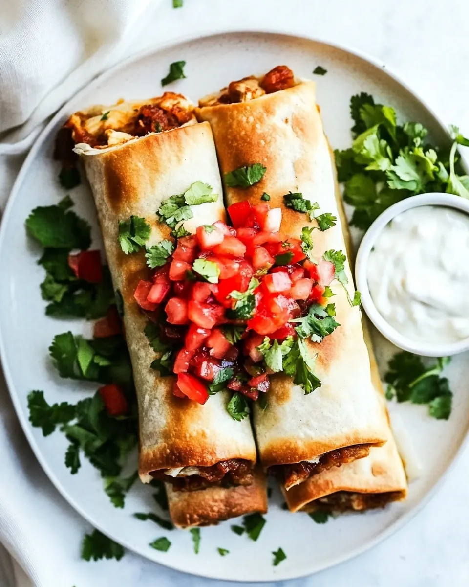 Homemade Chicken Chimichangas